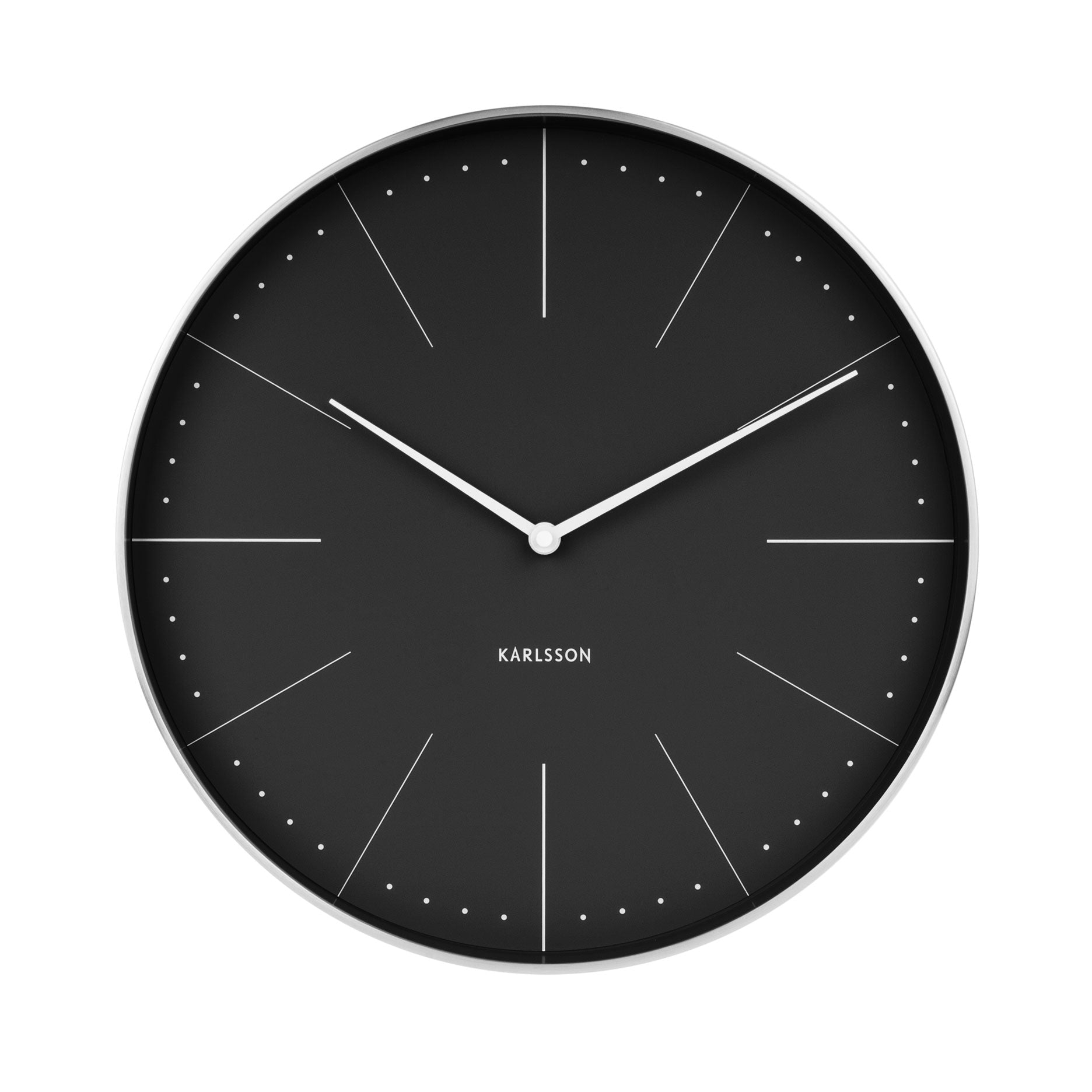 Normann vægur sort/krom i metal